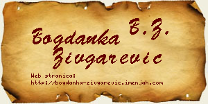 Bogdanka Zivgarević vizit kartica